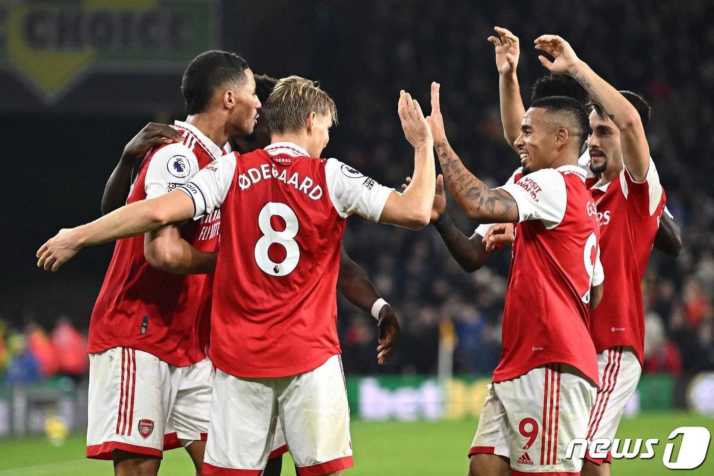 19년 만에 잉글랜드 프리미어리그(EPL) 우승에 도전하는 아스널. ⓒ AFP=뉴스1