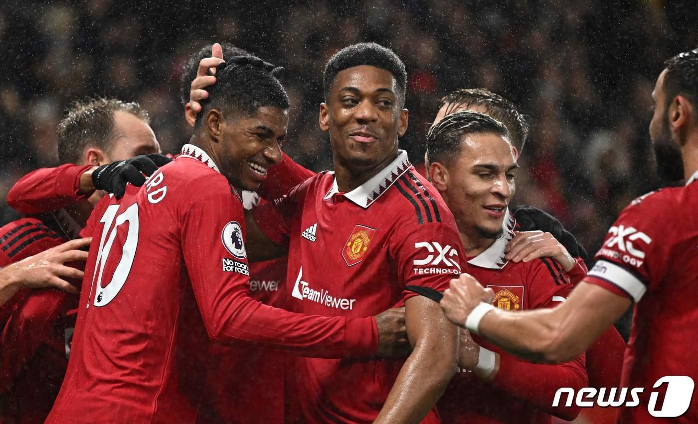 월드컵 휴식기 이후 펼쳐진 첫 EPL 경기서 승리한 맨체스터 유나이티드. ⓒ AFP=뉴스1