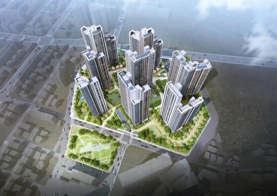 본문 이미지 - 강동 헤리티지 자이 조감도(GS건설 제공) ⓒ 뉴스1