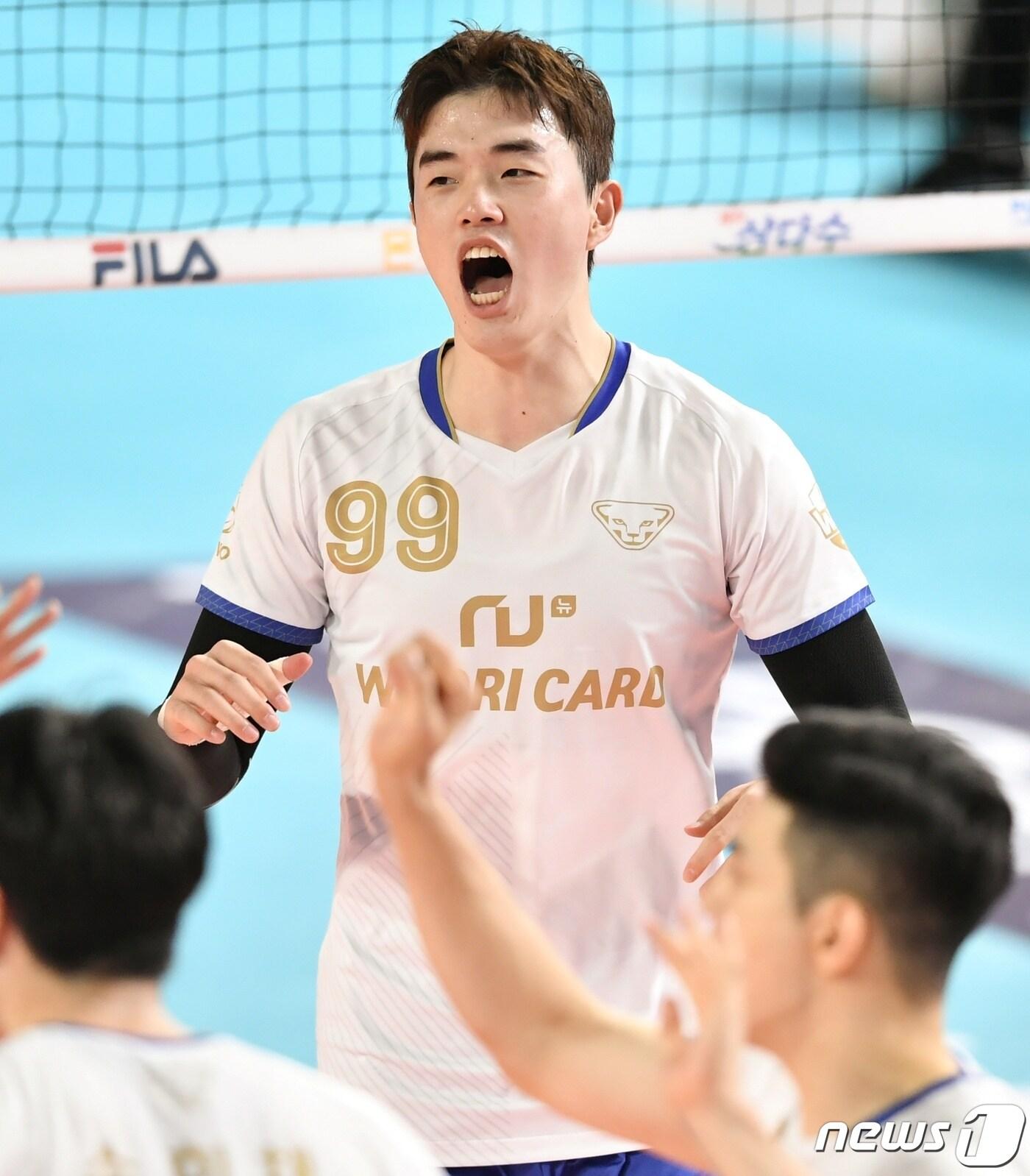 본문 이미지 - 우리카드 김지한. (KOVO 제공)