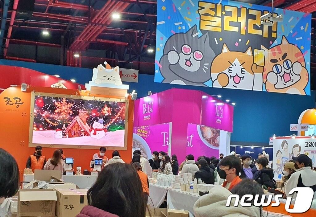 본문 이미지 - 고양이 전문 박람회 '궁디팡팡 캣페스타'가 2일 서울 강남구 세텍에서 열렸다. ⓒ 뉴스1 최서윤 기자