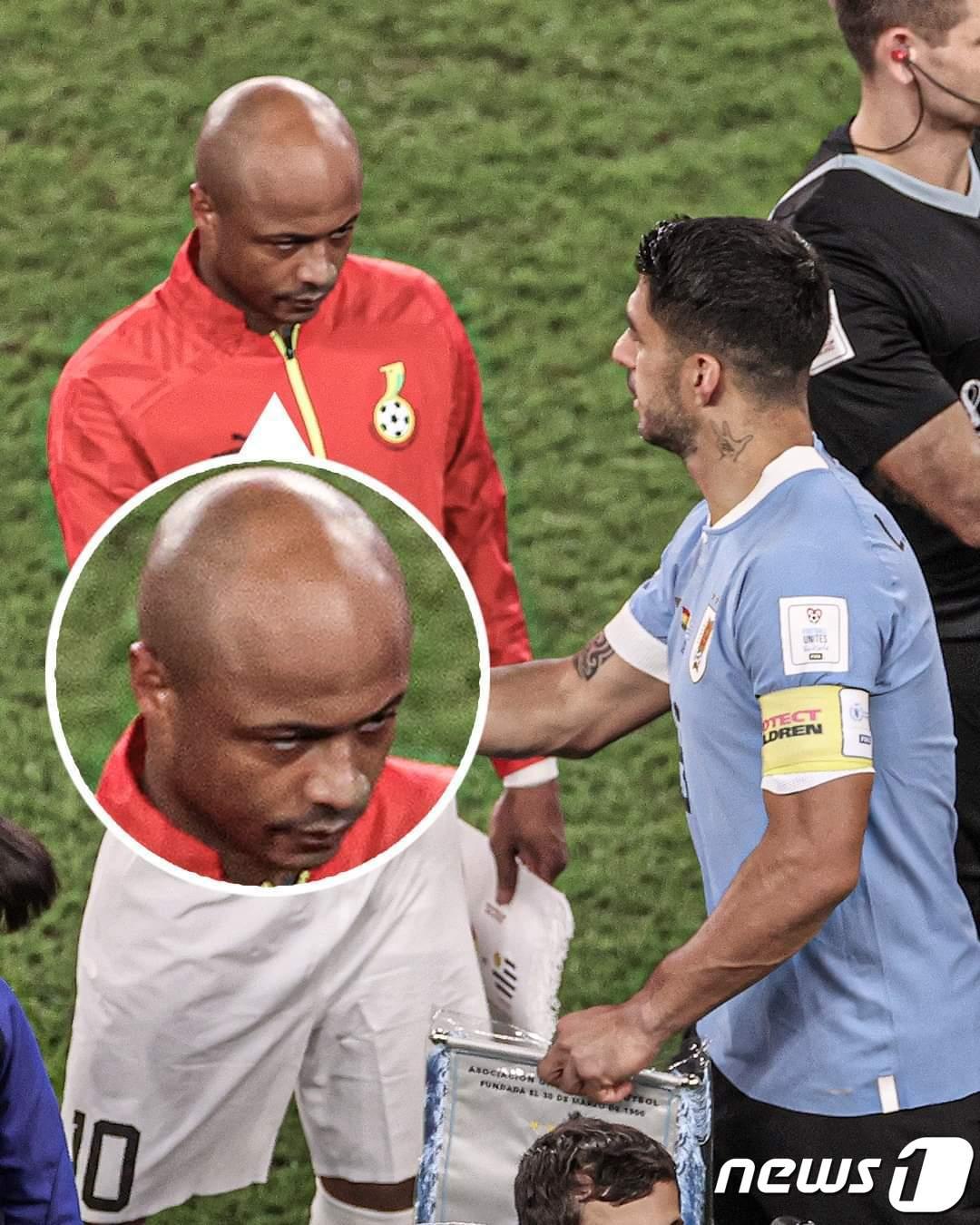 본문 이미지 - 가나와 우루과이의 경기 전 장면(ESPN 캡처) 