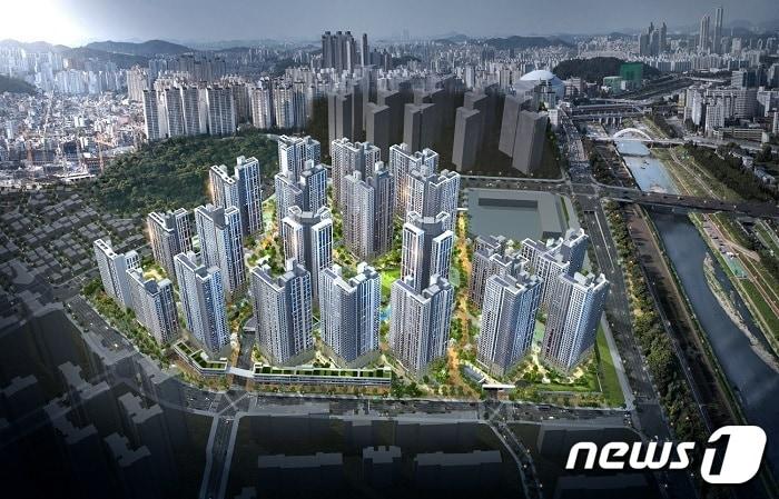 본문 이미지 - 철산자이 더 헤리티지 조감도 (GS건설 제공)