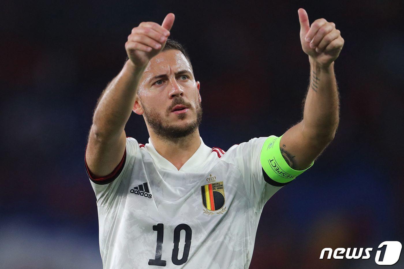 대표팀 은퇴를 선언한 에당 아자르. ⓒ AFP=뉴스1