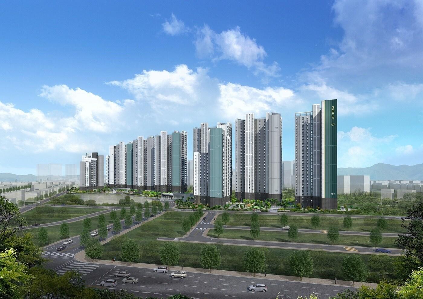 지제역 푸르지오 엘리아츠 주경투시도 (대우건설 제공) ⓒ 뉴스1