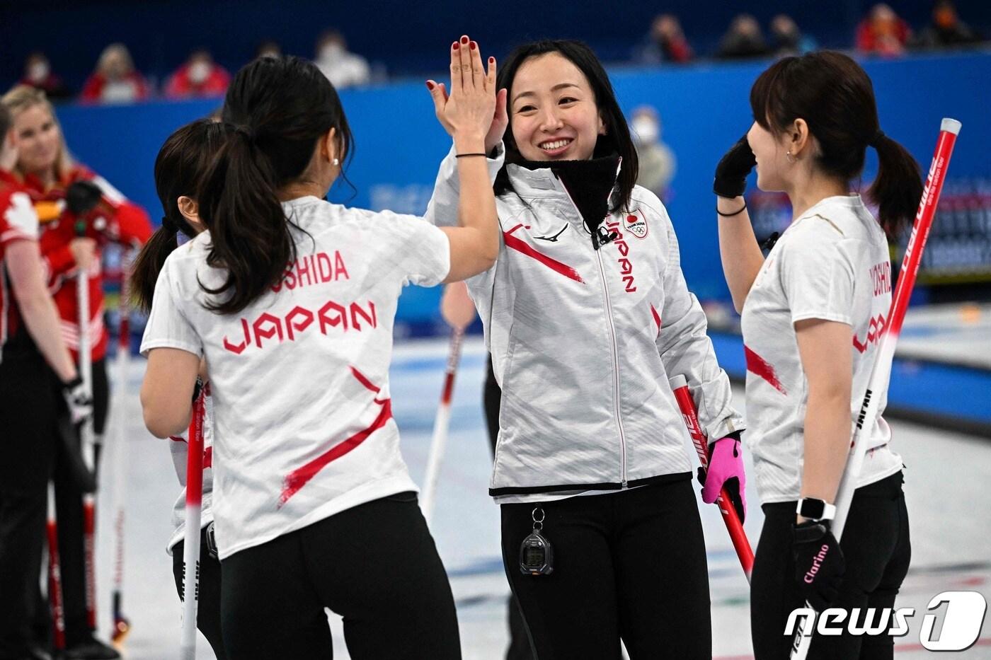 일본 컬링 국가대표 팀 후지사와.ⓒ AFP=뉴스1