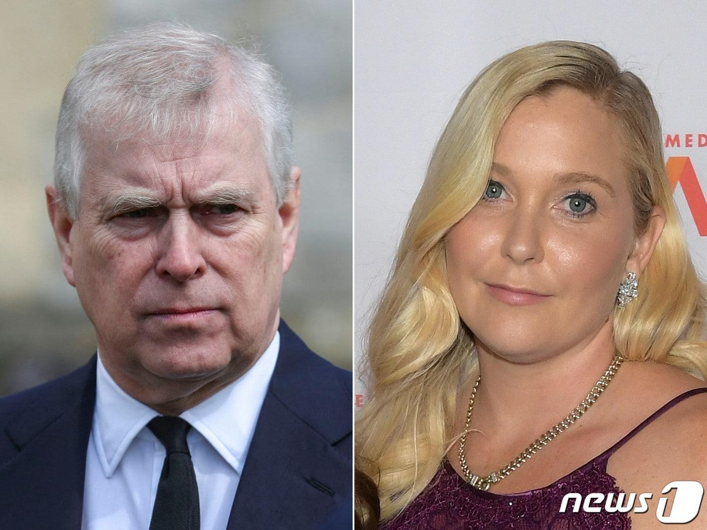 본문 이미지 - 앤드루 왕자(왼쪽)와 피해자 버지니아 주프레. ⓒ AFP=뉴스1