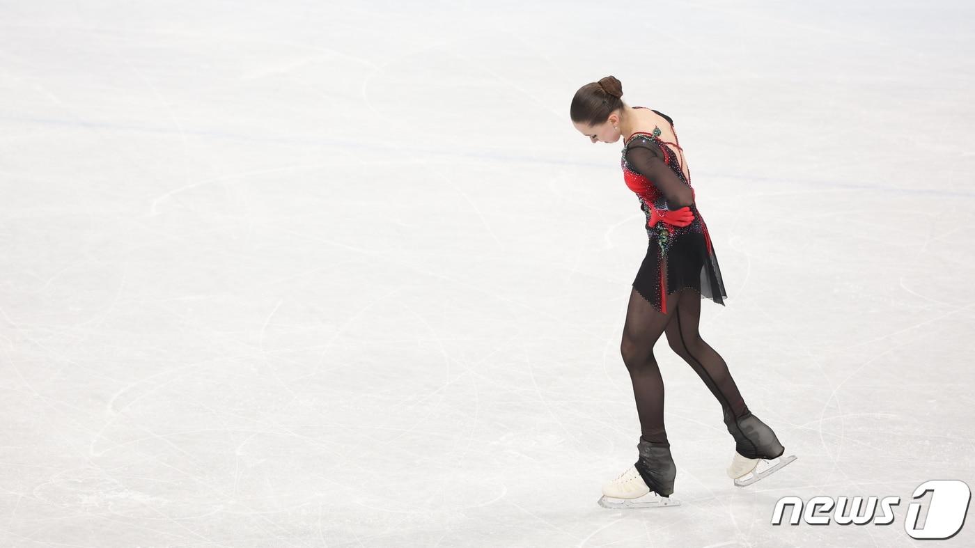 본문 이미지 - 금지 약물을 복용해 논란에 휩싸인 러시아올림픽위원회(ROC)의 카밀라 발리예바./뉴스1 ⓒ News1 박지혜 기자