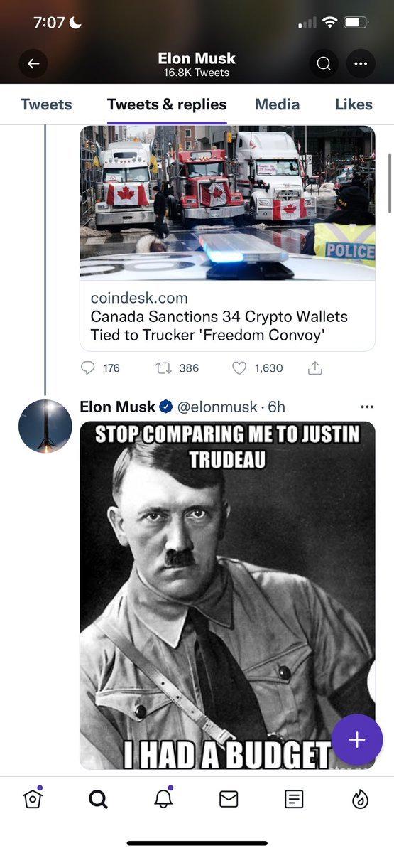 본문 이미지 - 일론 머스크 테슬라 최고경영자(CEO)가 저스틴 트뤼도 캐나다 총리를 아돌프 히틀러 전 독일 총통에 비유하는 트윗을 올렸다. (뉴욕포스트 갈무리) ⓒ 뉴스1