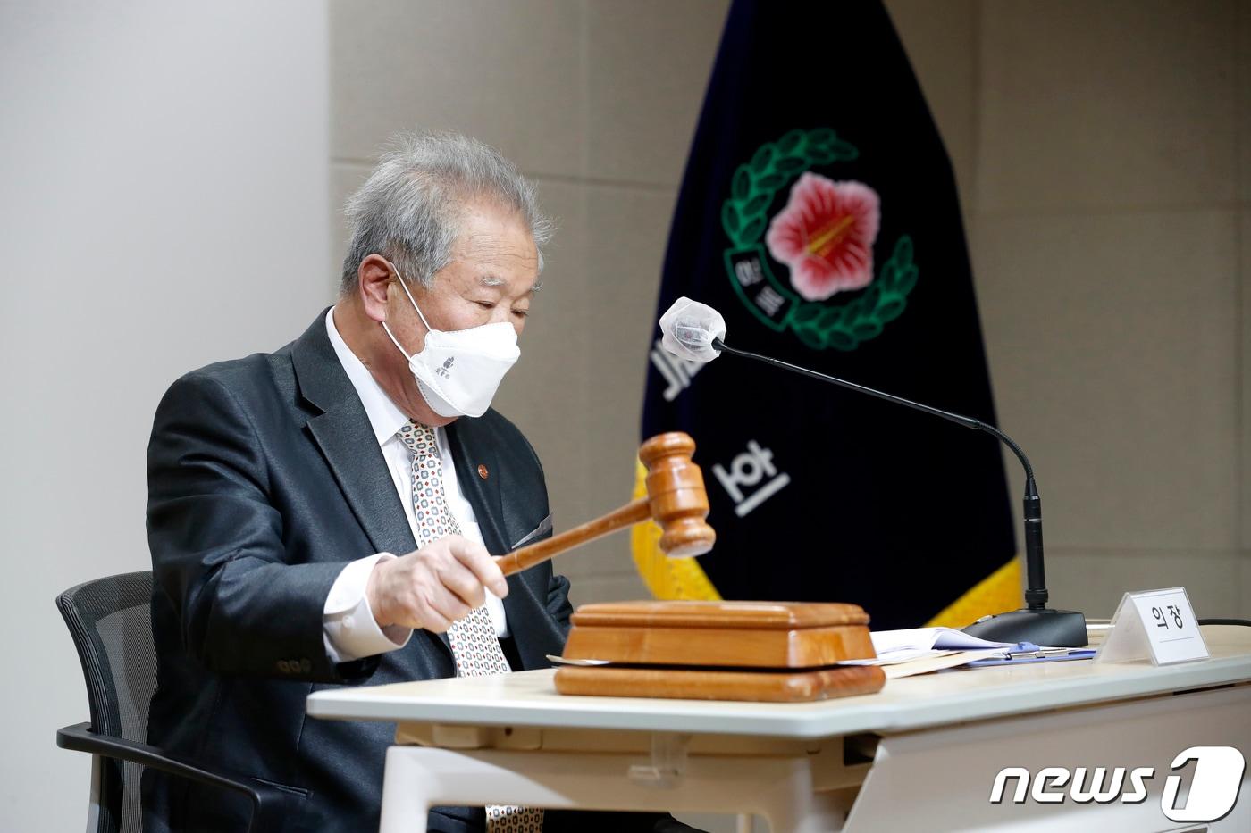 본문 이미지 - 허현 광복회장 직무대행. 2022.2.18/뉴스1 ⓒ News1 이승배 기자