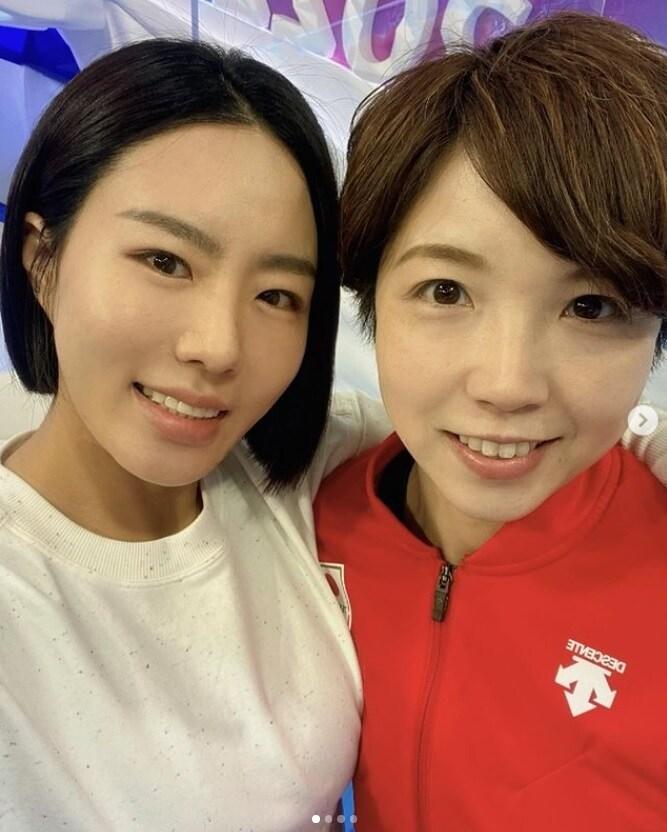 본문 이미지 - 이상화와 고다이라 나오(일본)가 2022 베이징 동계올림픽에서 재회했다.(이상화 SNS 캡처) ⓒ 뉴스1