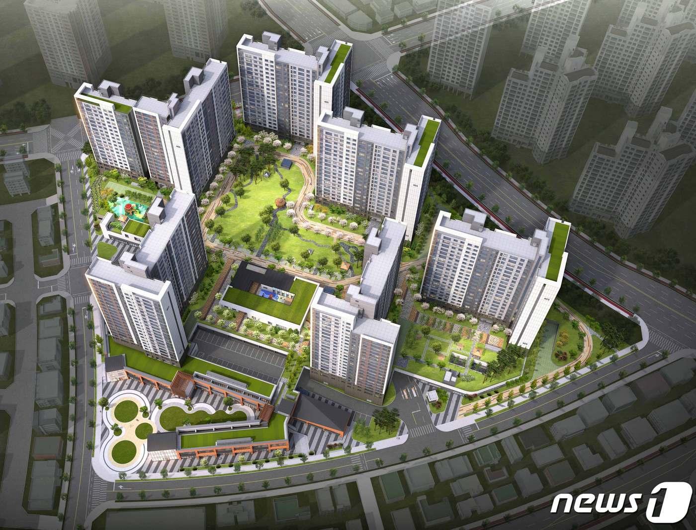 본문 이미지 - 이달 중 분양을 시작할 예정인 파주 '신영지웰 운정신도시' 조감도. ⓒ 뉴스1