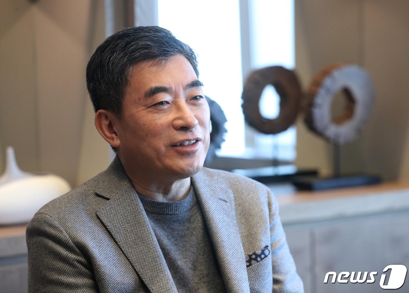 본문 이미지 - 신재원 현대차 사장이 25일 오전 서울 송파구 시그니엘서울에서 뉴스1과 인터뷰를 하고 있다. 2022.2.25/뉴스1 ⓒ News1 신웅수 기자