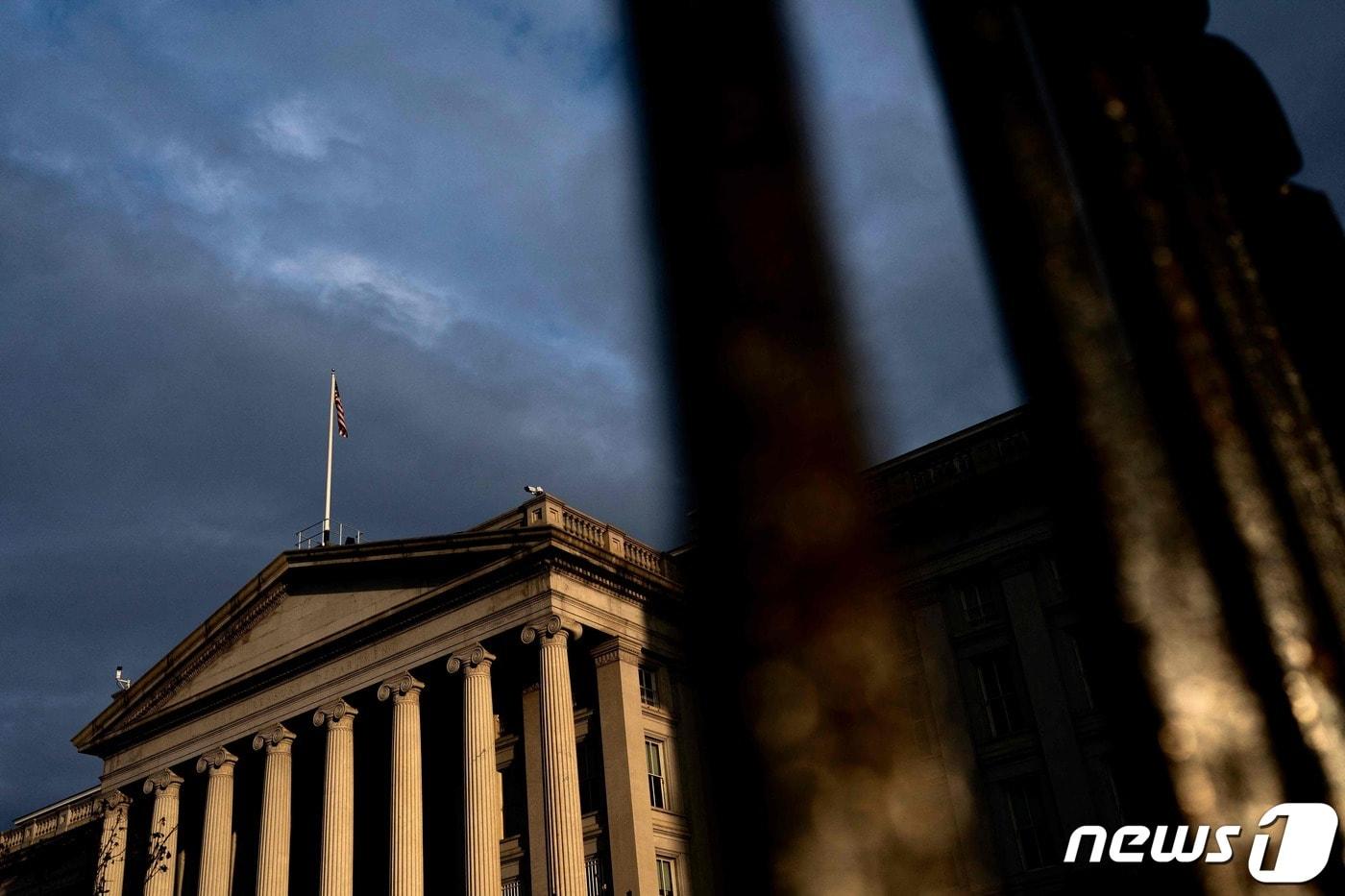 미국 워싱턴DC 소재 재무부 건물 전경 ⓒ AFP=뉴스1 ⓒ News1 정윤미 기자