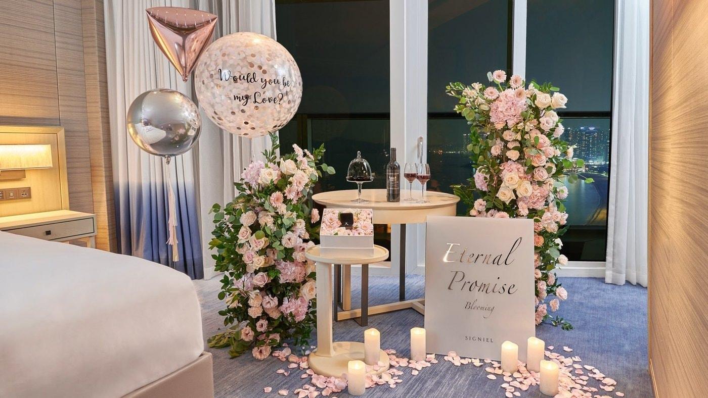 시그니엘 부산 프로포즈 패키지 '이터널 프로미즈'(롯데호텔 제공)ⓒ 뉴스1