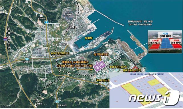 본문 이미지 - 동해안권경제자유구역 북평지구 장기임대단지 위치도.(동해안권경제자유구역청 제공)2022.2.7/뉴스1
