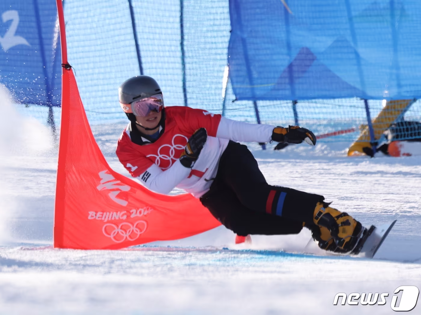 본문 이미지 - 스노보드 이상호의 평행대회전 경기 모습. News1 DB ⓒ 뉴스1 박지혜 기자