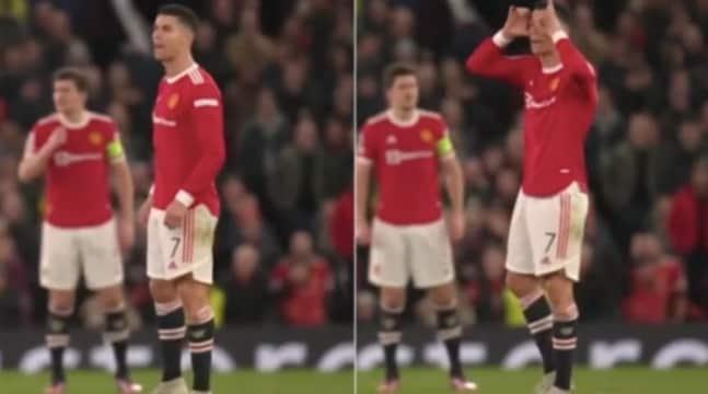 본문 이미지 - 심판 판정에 대해 불만을 표출하는 호날두(기브미스포츠 캡처)ⓒ 뉴스1