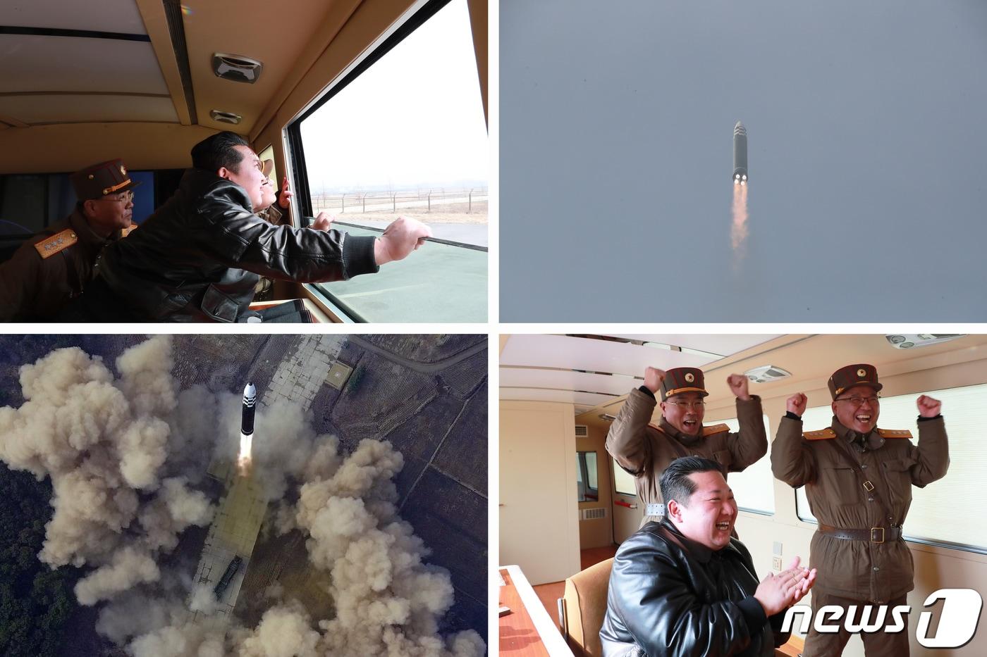 (평양 노동신문=뉴스1) 북한 노동당 기관지 노동신문은 25일 김정은 노동당 총비서의 직접적인 지도에 따라 전날인 24일 신형 대륙간탄도미사일(ICBM) '화성포-17'형 시험발사가 단행됐다고 전했다. [국내에서만 사용가능. 재배포 금지. DB 금지. For Use Only in the Republic of Korea. Redistribution Prohibited] rodongphoto@news1.kr  