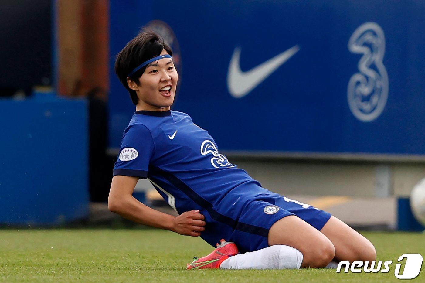 첼시 우먼의 지소연.  ⓒ AFP=뉴스1
