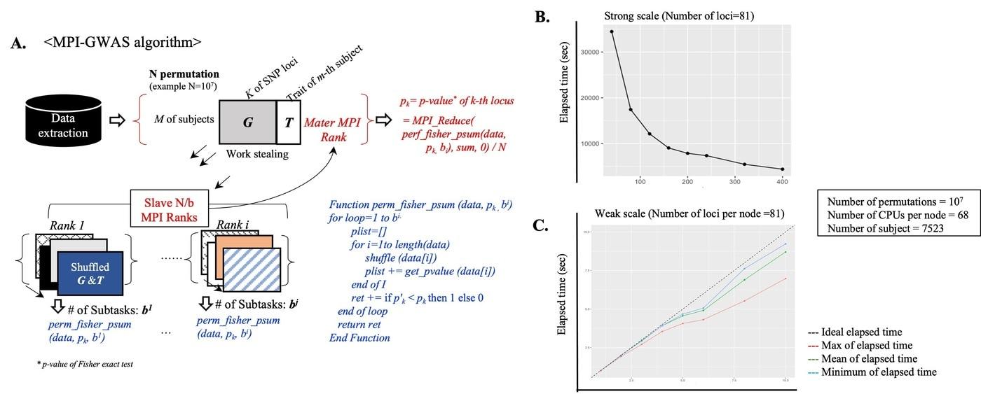본문 이미지 - 최적 병렬화 기반의 GWAS 통계 보정 계산모식도(KISTI 제공)ⓒ 뉴스1