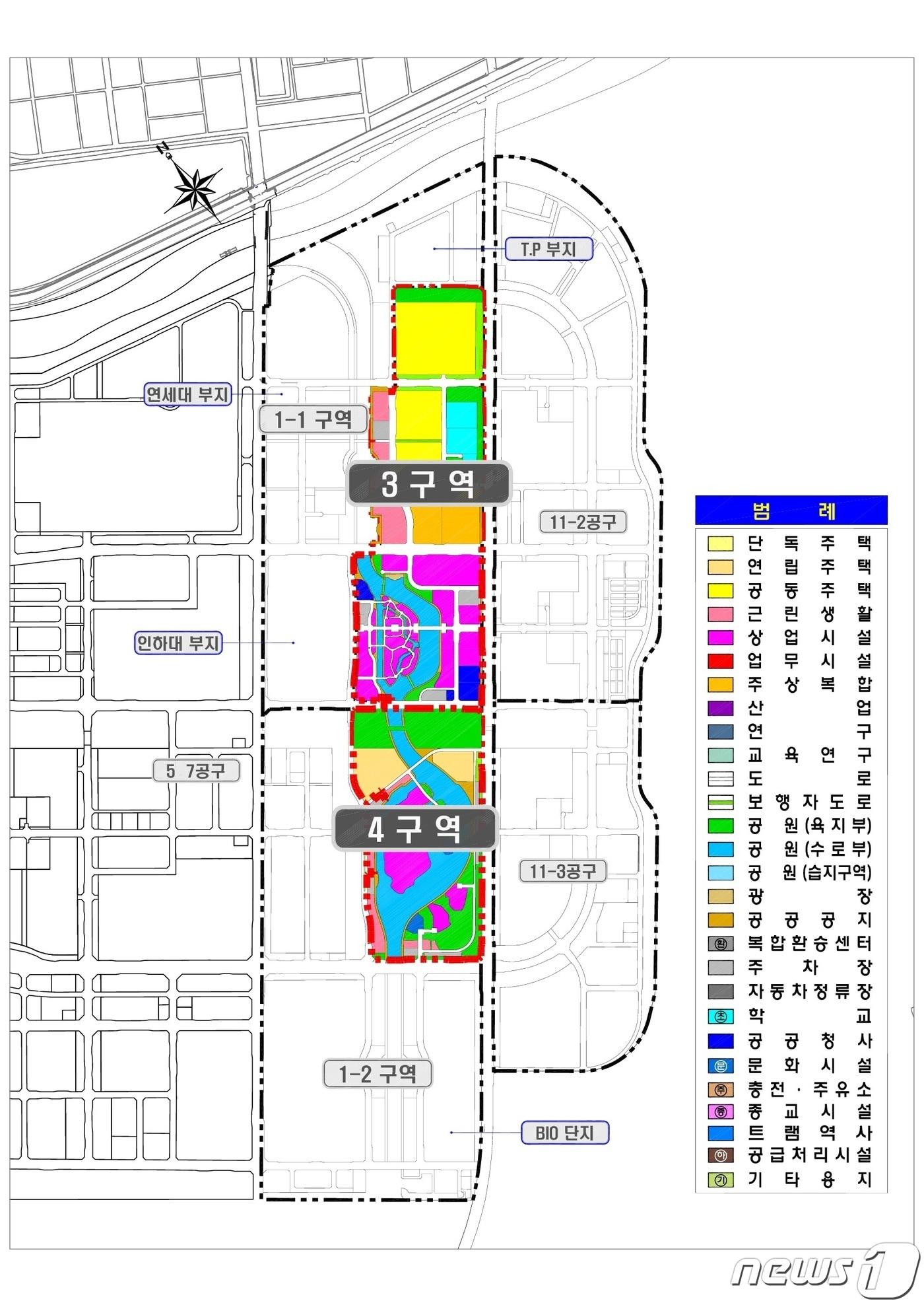 본문 이미지 - 인천 송도11-1 3.4구역 위치도.ⓒ 뉴스1