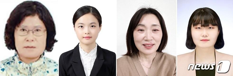 본문 이미지 - 괴산·증평교육지원청 친절공무원. 사진 왼쪽부터 장명남 조리실무사,, 정다운 주무관, 윤정수 돌봄 전담사, 정윤주 주무관.(괴산증평교육지원청 제공)ⓒ 뉴스1