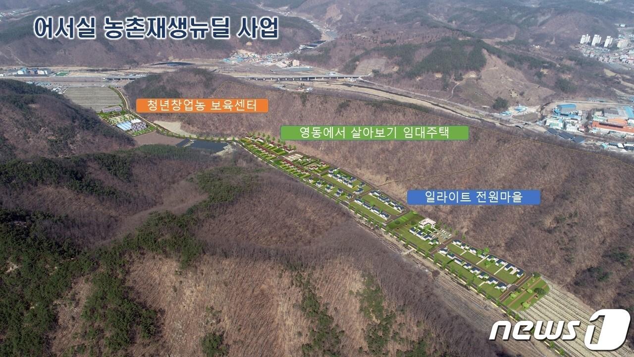 본문 이미지 - 영동군 어서실 농촌재생뉴딜사업 계획도. ⓒ 뉴스1