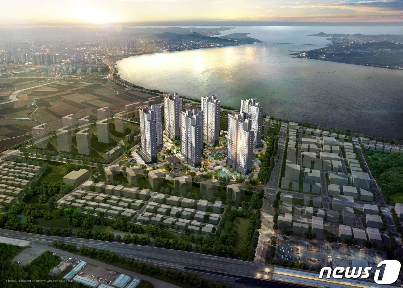 본문 이미지 - 군산신역세권 한라비발디 센트로 광역 조감도.ⓒ 뉴스1