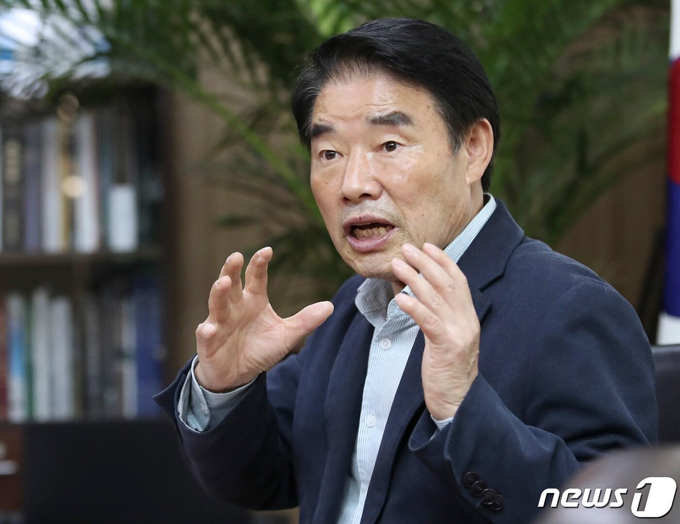 본문 이미지 - 정천석 더불어민주당 울산 동구청장. 2022.4.15/뉴스1 ⓒ News1 윤일지 기자