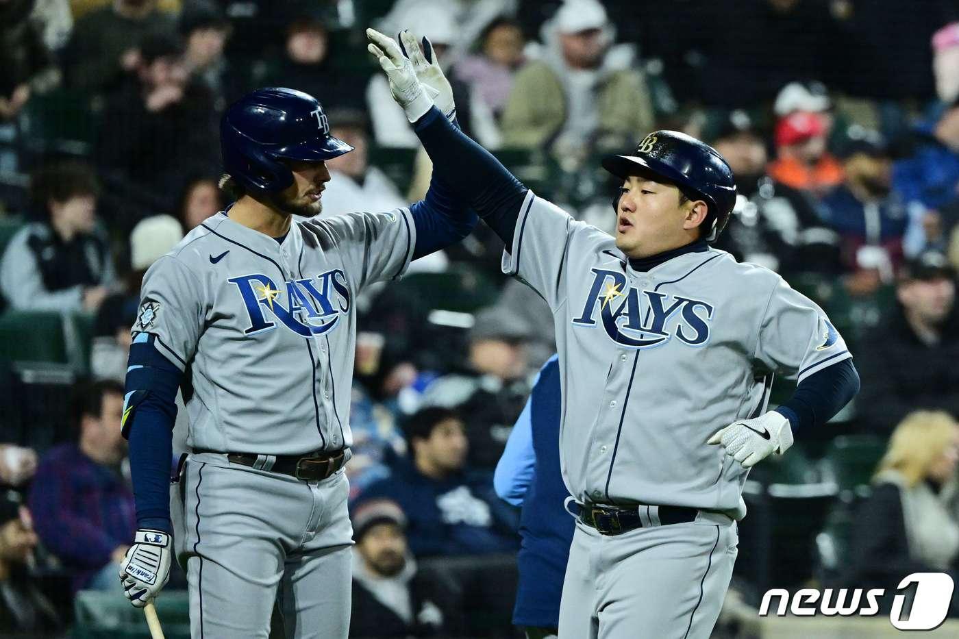 탬파베이 최지만이 9경기 연속 출루행진을 이어갔다. ⓒ AFP=뉴스1