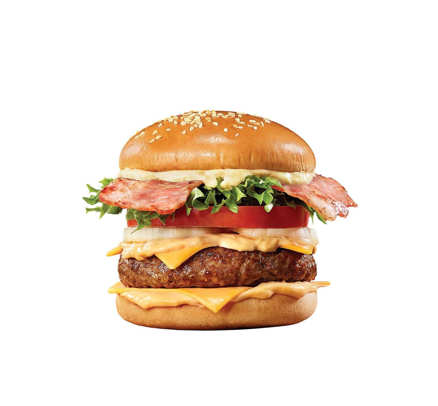 본문 이미지 - 노브랜드 버거 '더블치즈 베이컨 시그니처'.(신세계푸드 제공)ⓒ 뉴스1