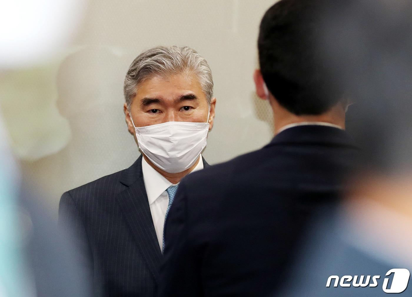 본문 이미지 - 성 김 미국 국무부 대북특별대표2022.4.19/뉴스1 ⓒ News1 박지혜 기자