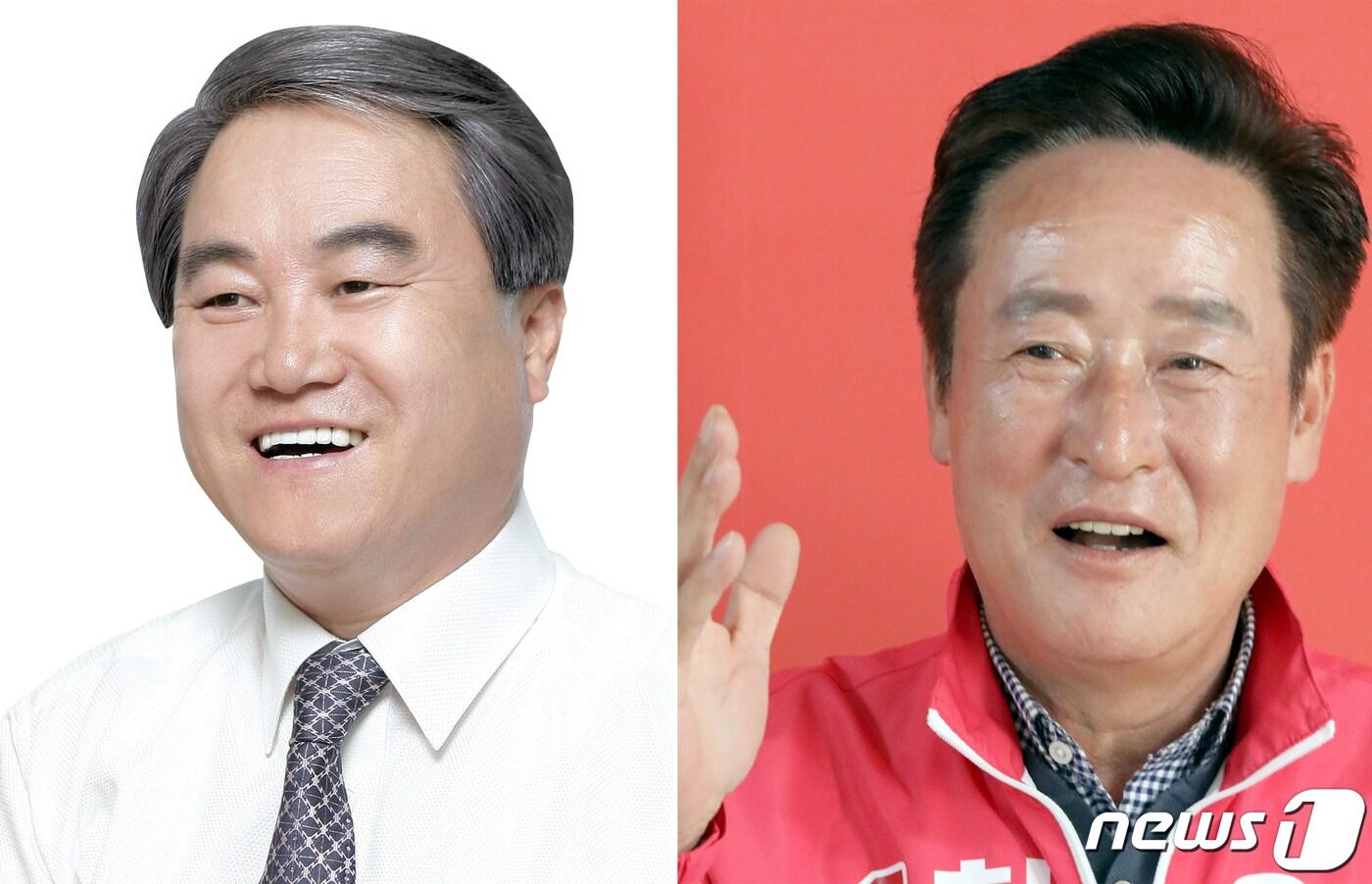 본문 이미지 - 김하수(왼쪽) 박권현 청도군수 예비후보 ⓒ 뉴스1