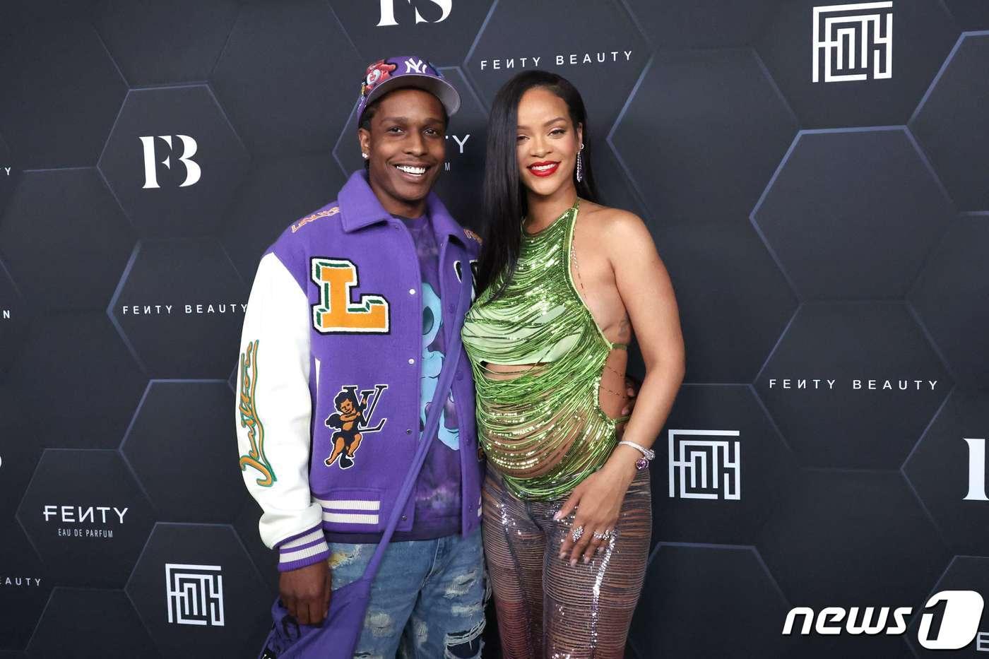 에이셉 라키, 리한나 ⓒ AFP=뉴스1