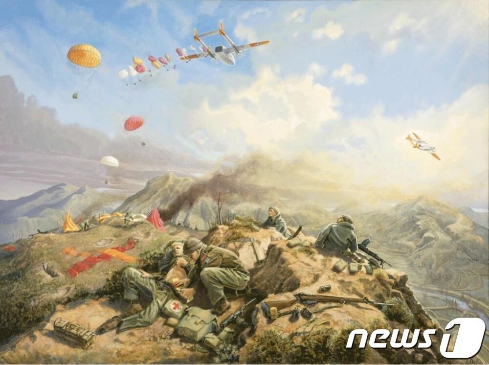 본문 이미지 - 테드 주버의 작품 '가평에서 버티며'.(캐나다전쟁박물관 제공) ⓒ 뉴스1