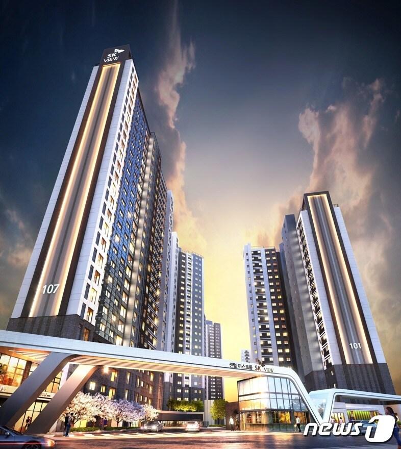 본문 이미지 - 센텀 아스트룸 SK뷰 투시도.(SK에코플랜트 제공) ⓒ 뉴스1