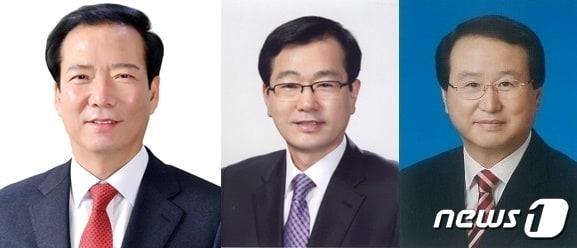 본문 이미지 - 왼쪽부터 국민의힘 구인모, 무소속 이홍기·양동인 거창군수 후보 ⓒ 뉴스1
