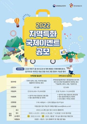본문 이미지 - 지역특화 국제이벤트 공모 포스터