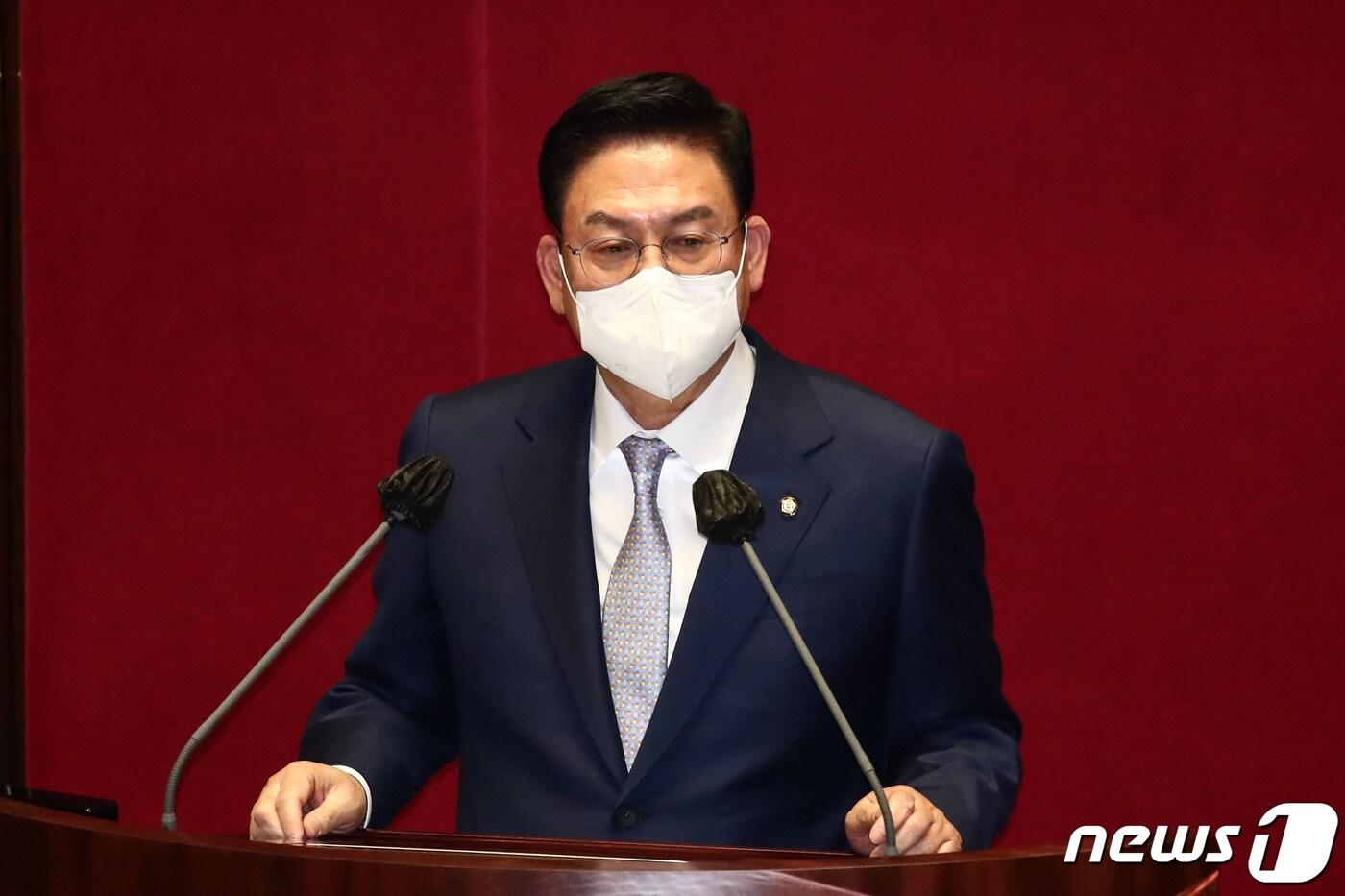 본문 이미지 - 정우택 국민의힘 의원. 2022.4.5/뉴스1 ⓒ News1 허경 기자