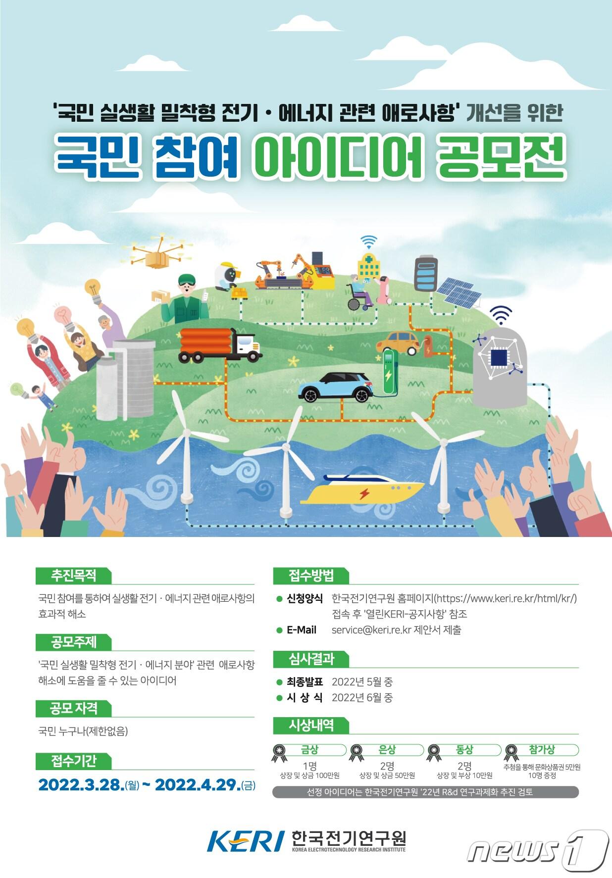 본문 이미지 - KERI 전기·에너지 분야 국민 참여 아이디어 공모전 이미지ⓒ 뉴스1