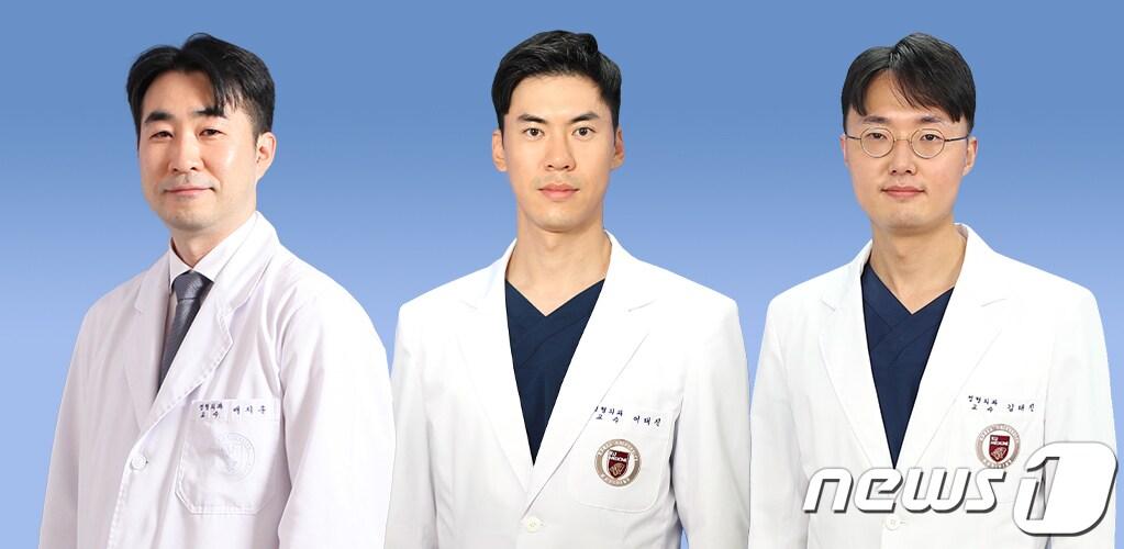 본문 이미지 - (왼쪽부터) 고려대학교구로병원 정형외과 배지훈·이태진·김태진 교수 (고려대학교구로병원 제공)ⓒ 뉴스1