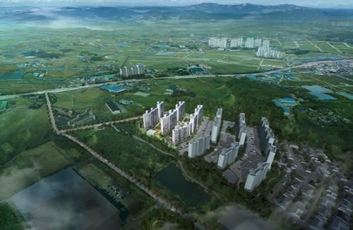 본문 이미지 - 완주이서 신일 해피트리 광역조감도(신일 제공)ⓒ 뉴스1