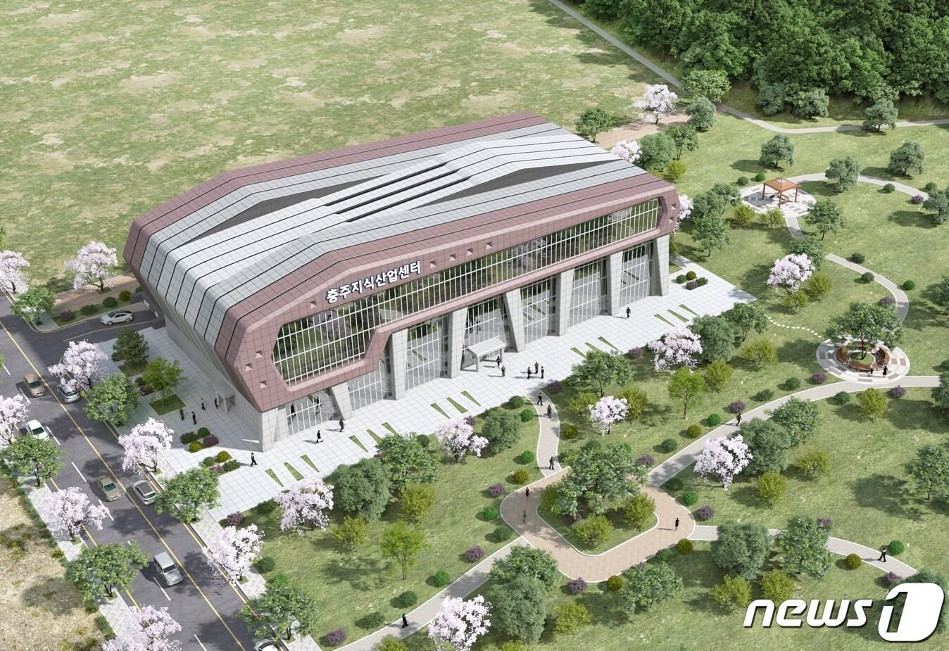 본문 이미지 - 11일 충북 충주기업도시에 아파트형 공장으로 불리는 지식산업센터 건립이 추진돼 관련 기업의 관심을 끌고 있다. 지식산업센터 조감도.(충주시 제공)2022.5.11/ⓒ 뉴스1