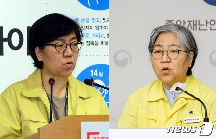 본문 이미지 - 2015년 당시 중앙메르스관리대책본부 현장점검반장(왼쪽)을 맡았던 정은경 질병관리청 청장 ⓒ 뉴스1