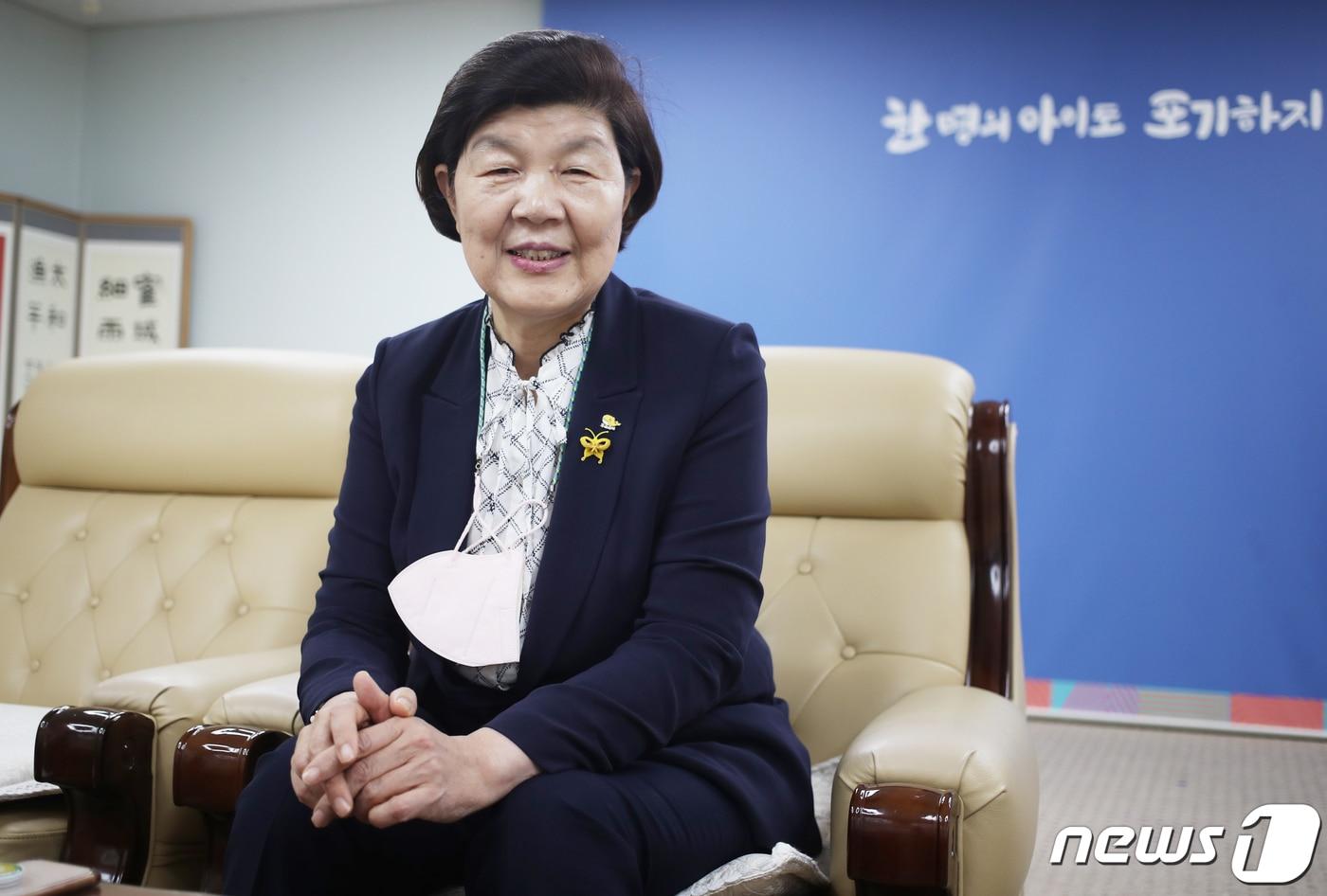 본문 이미지 - [인터뷰] 노옥희 울산교육감 후보.ⓒ 뉴스1 이윤기 기자