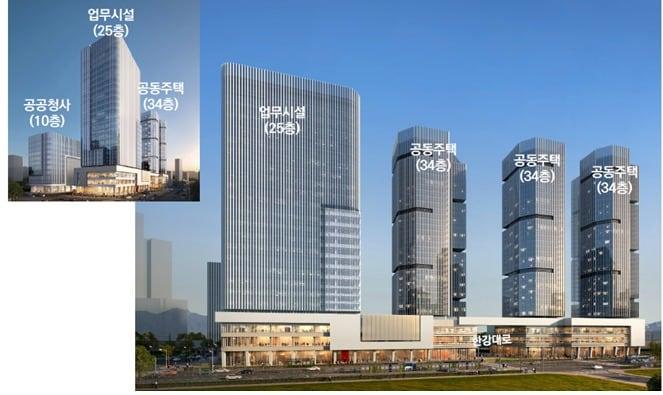 본문 이미지 - 서울 용산구 남영동 업무지구 제2구역 조감도. ⓒ 뉴스1