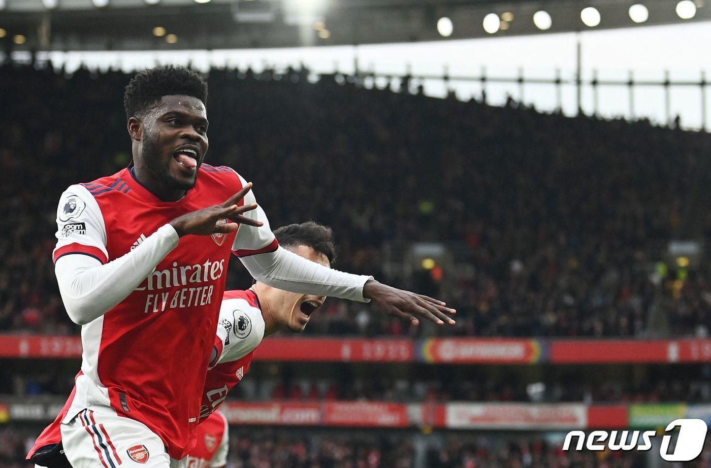 가나와 아스널의 미드필더 토마스 파티 ⓒ AFP=뉴스1