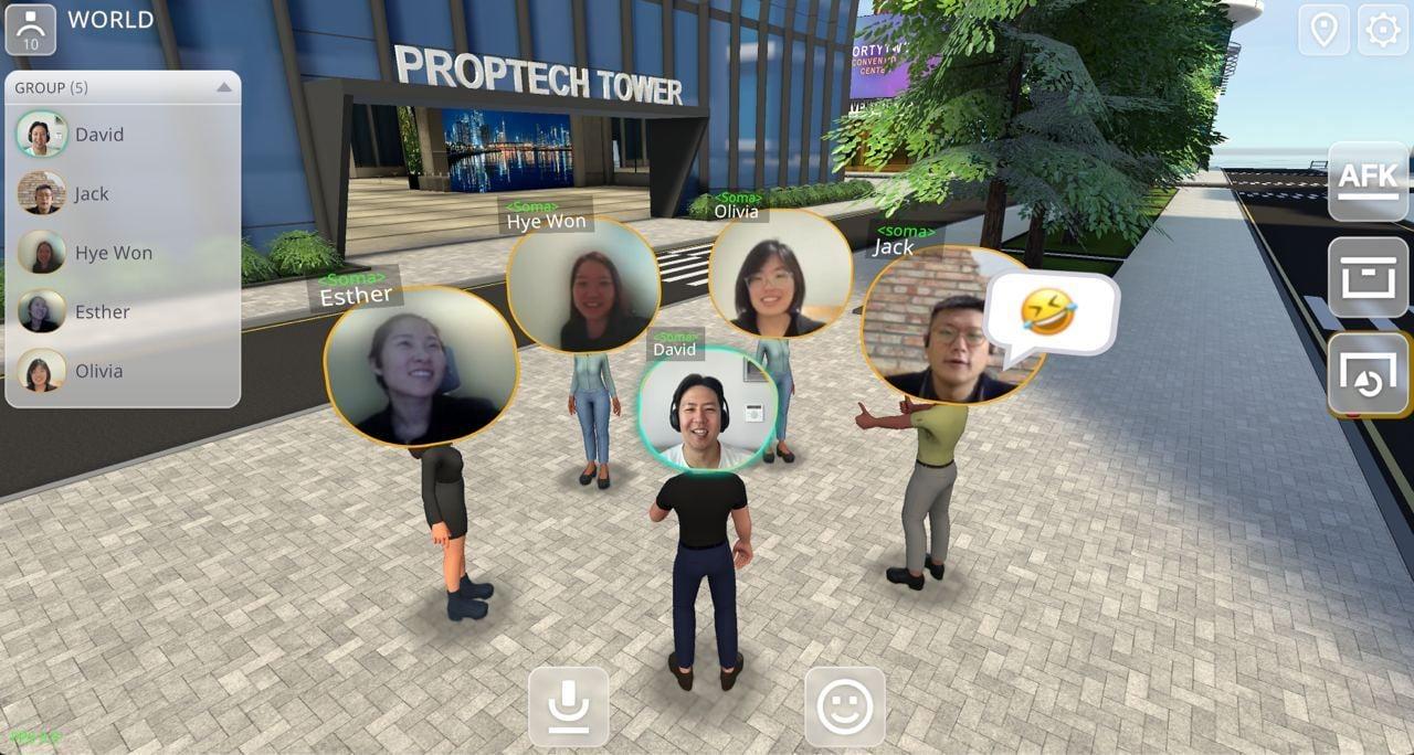 본문 이미지 - 글로벌 가상오피스 '소마' 화면. ⓒ 뉴스1