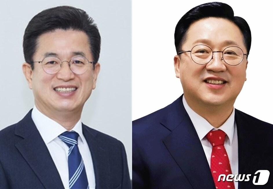 본문 이미지 - 더불어민주당 허태정(왼쪽), 국민의힘 이장우 대전시장 후보 ⓒ뉴스1